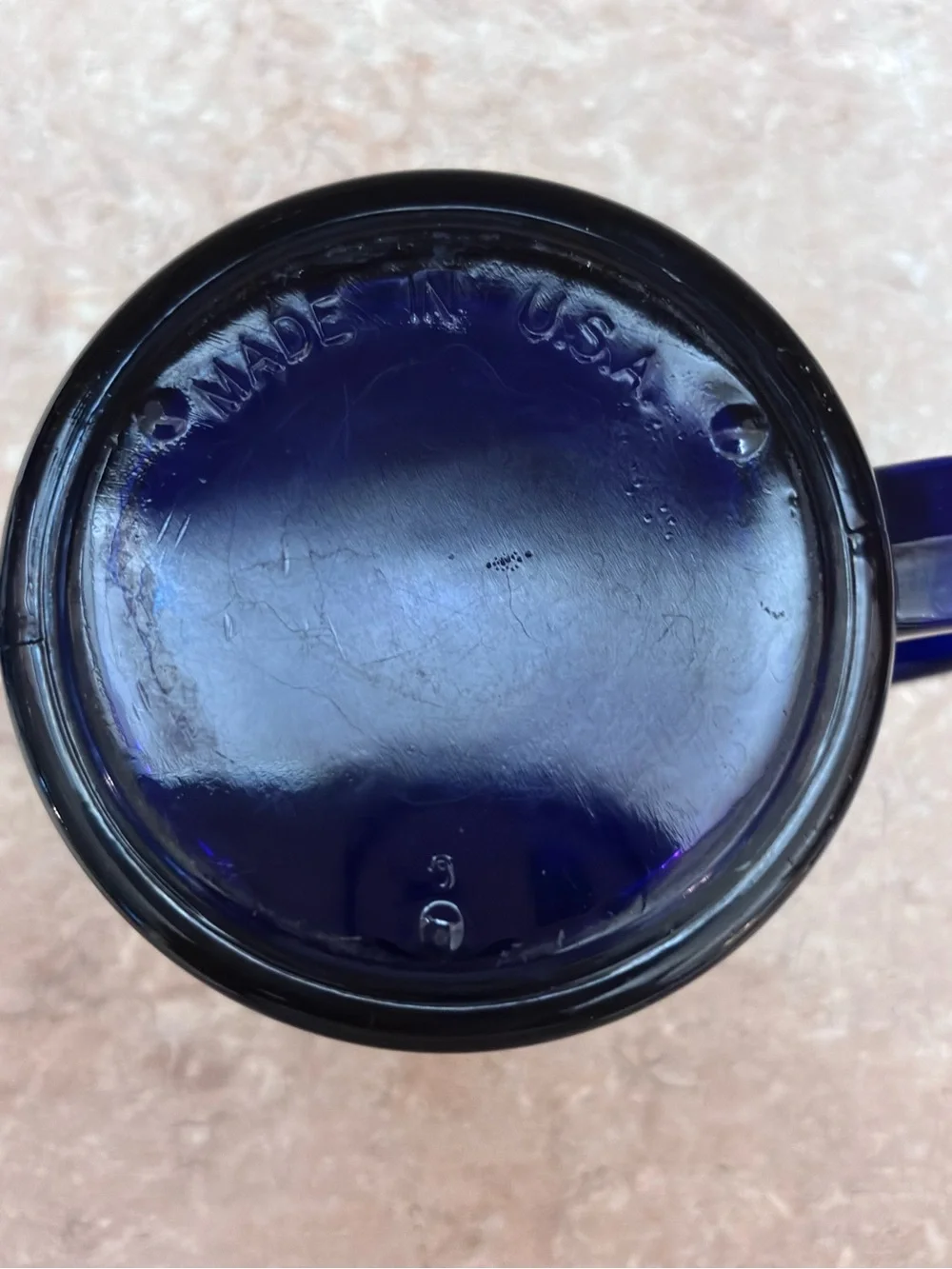 Starbucks Glass Cobalt Coffee Mug  12 oz Made In USA